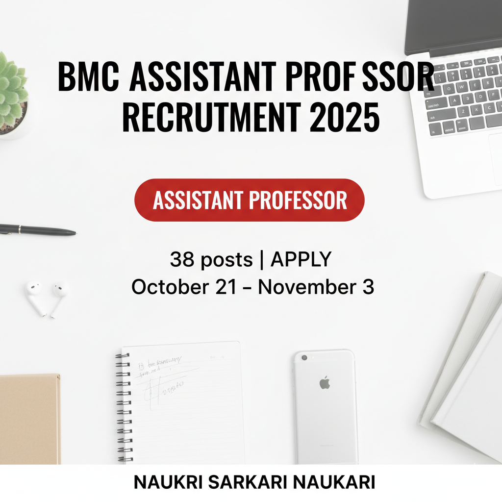 BMC Assistant Professor Recruitment 2025