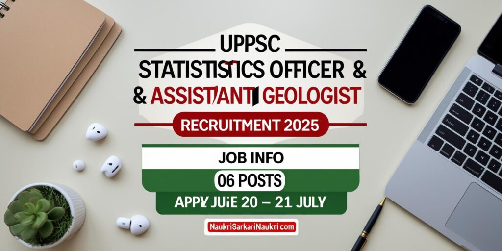 UPPSC Statistics Officer & Assistant Geologist Recruitment 2025