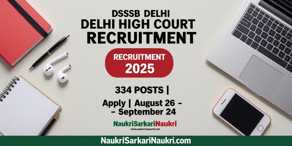 DSSSB Delhi High Court Court Attendant Recruitment 2025