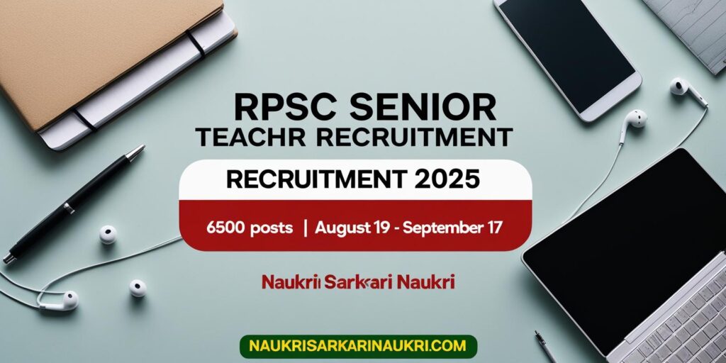 RPSC Senior Teacher Recruitment 2025