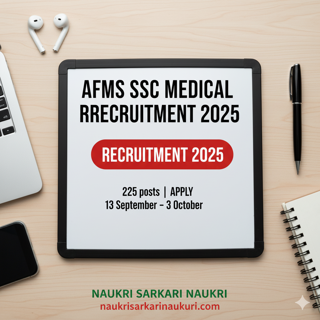 AFMS SSC Medical Officer Recruitment 2025