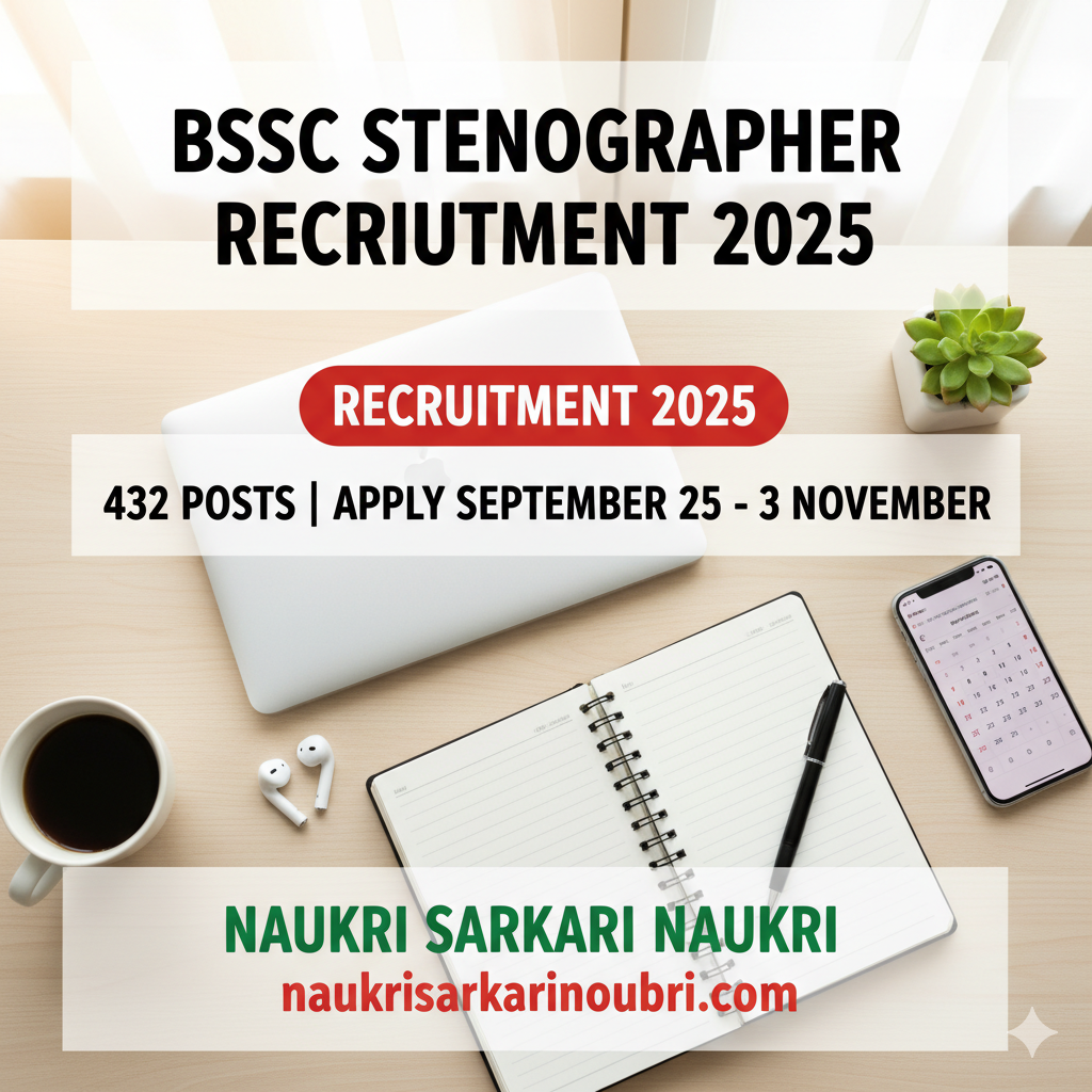 BSSC Stenographer Recruitment 2025
