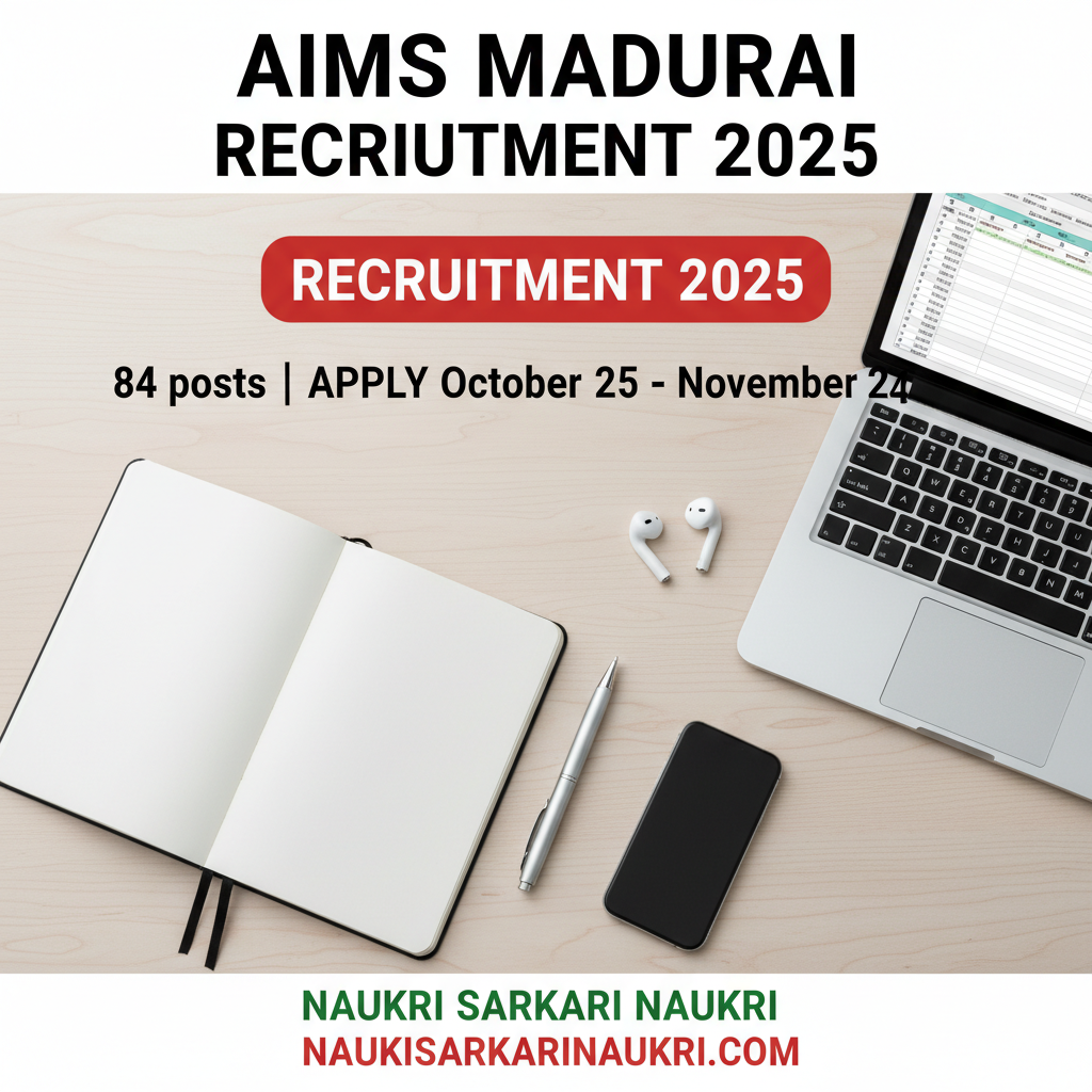 AIIMS Madurai Recruitment 2025 - Apply Online for 84 Professor Posts