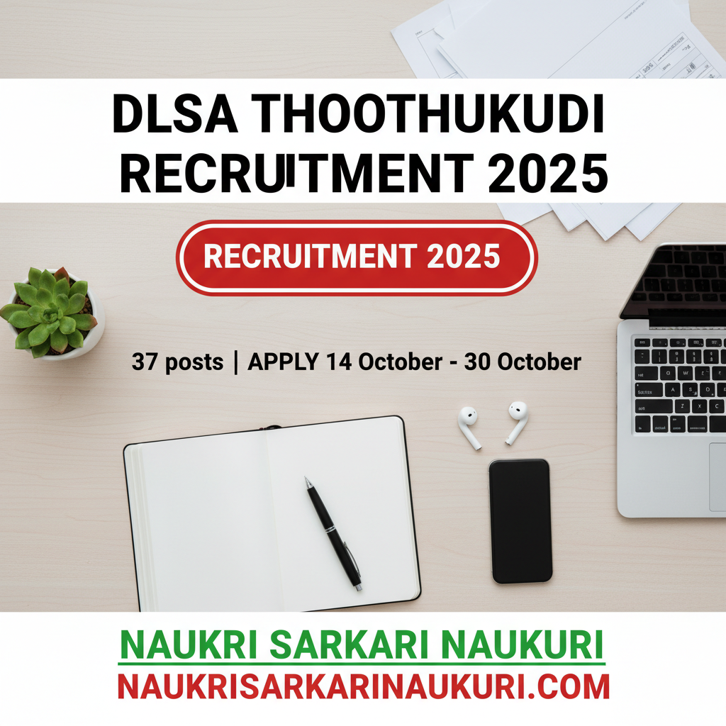 DLSA Thoothukudi Recruitment 2025 - Apply Offline for 37 Para Legal Volunteer Posts