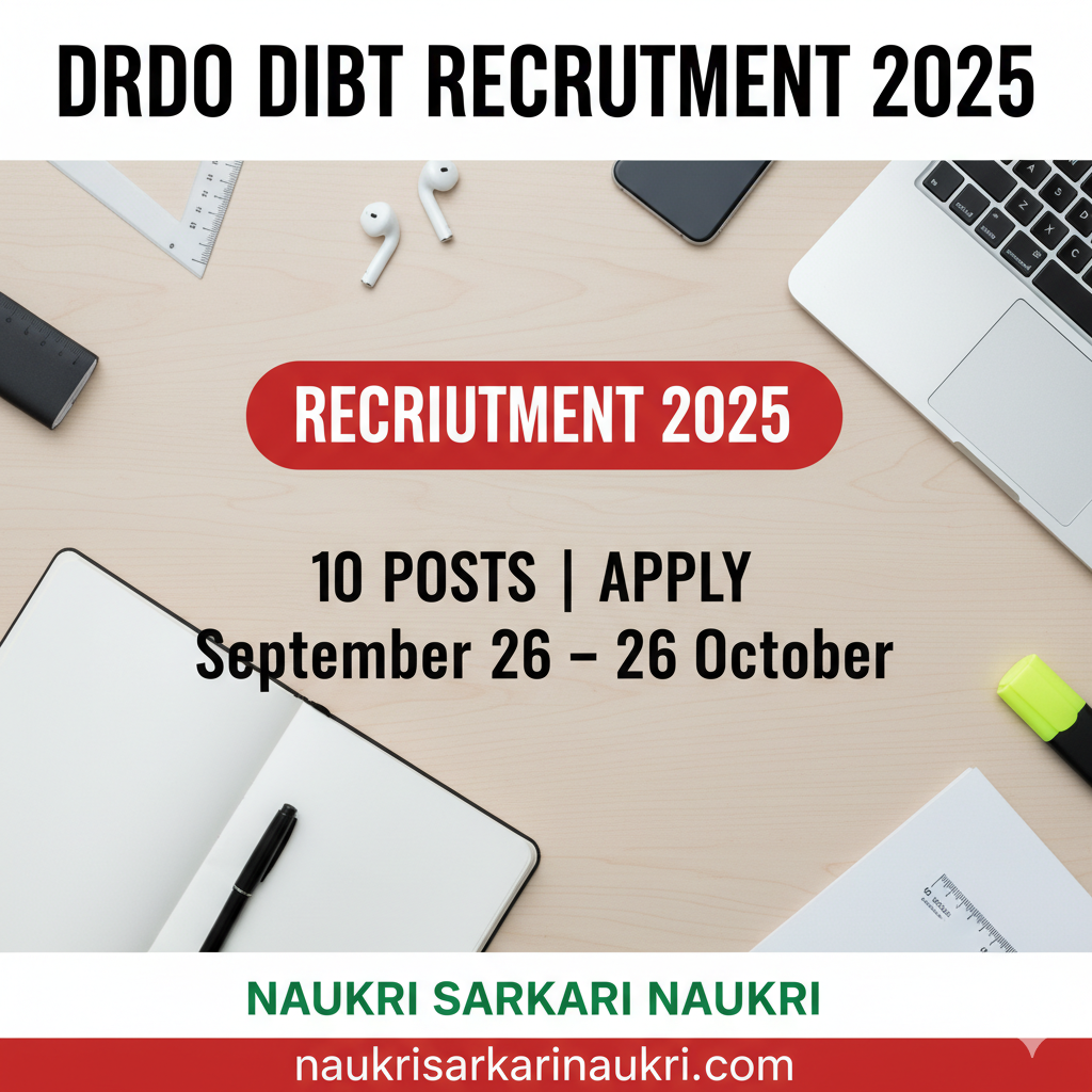 DRDO DIBT Recruitment 2025 

