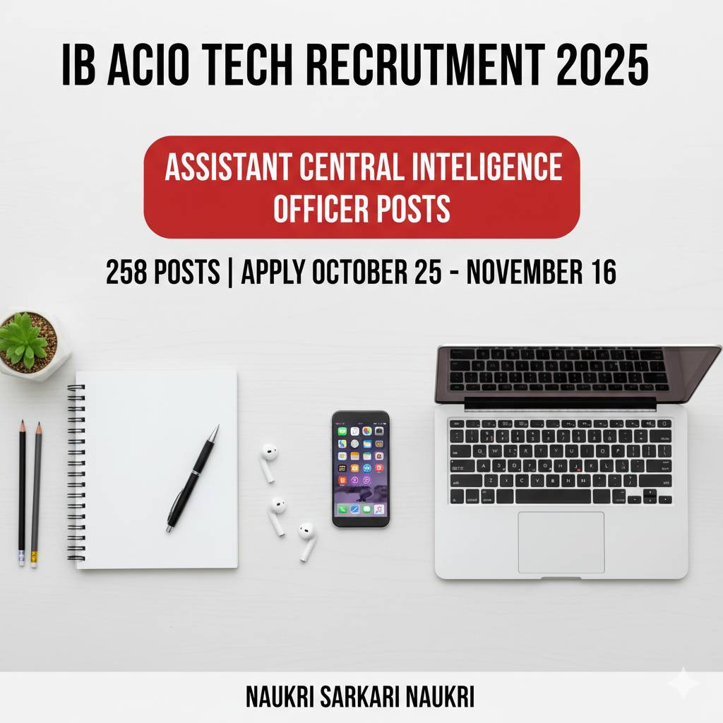 IB ACIO Tech Recruitment 2025 
