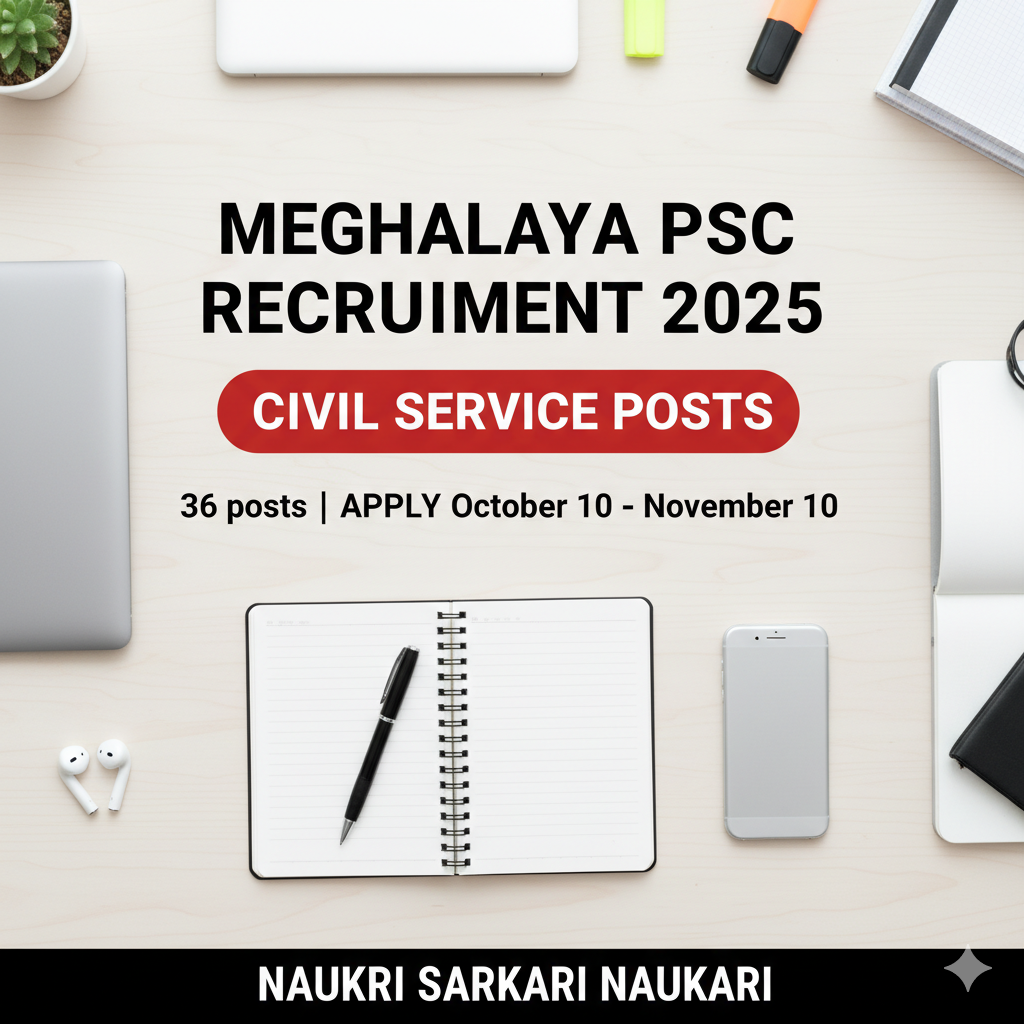 Meghalaya PSC Recruitment 2025 
