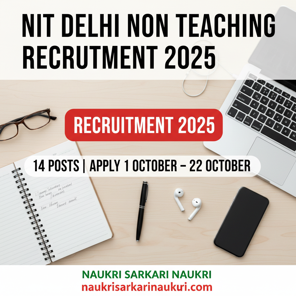 NIT Delhi Non Teaching Recruitment 2025 

