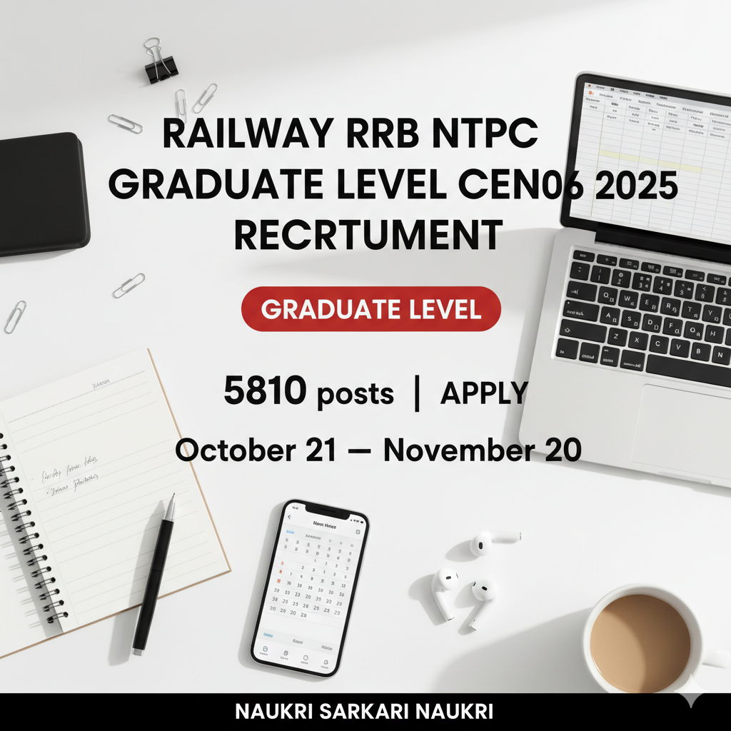 Railway RRB NTPC Graduate Level CEN 06 2025 Recruitment