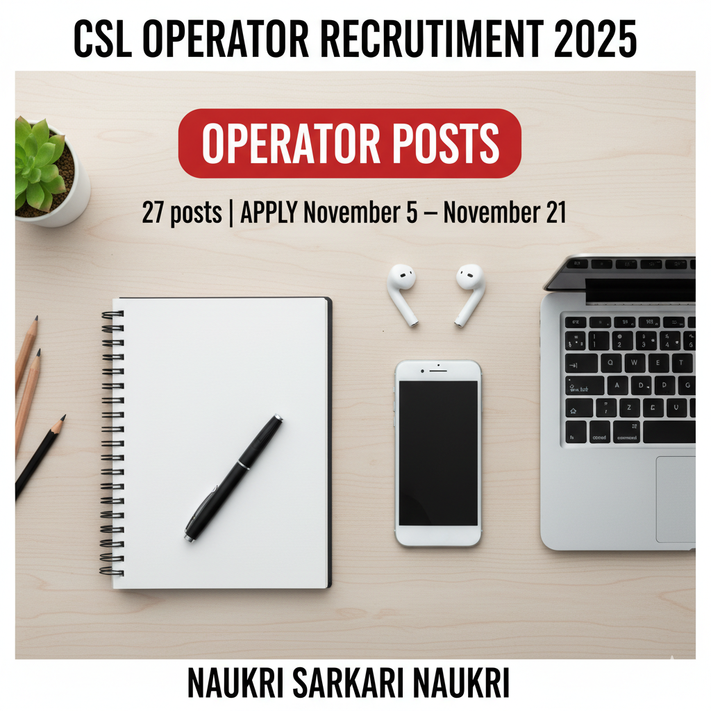 CSL Operator Recruitment 2025 
