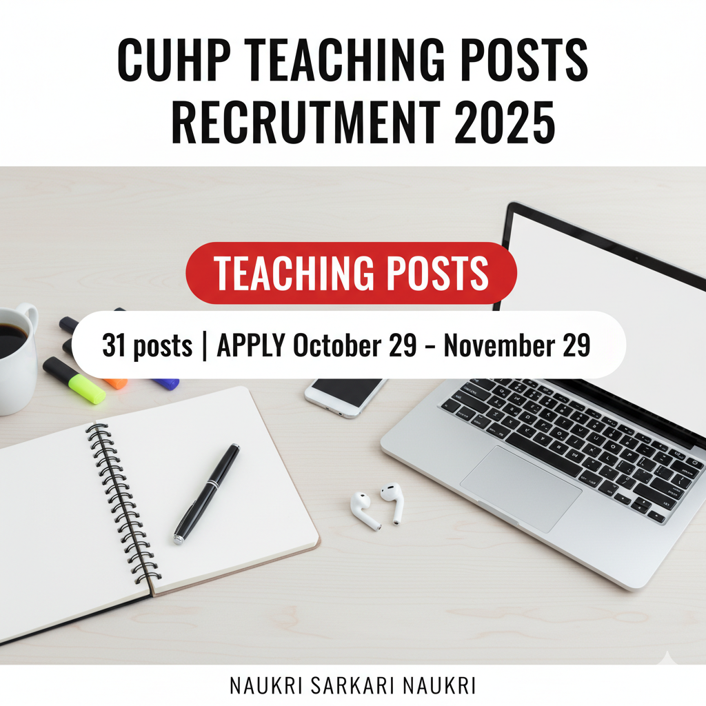 CUHP Teaching Posts Recruitment 2025 
