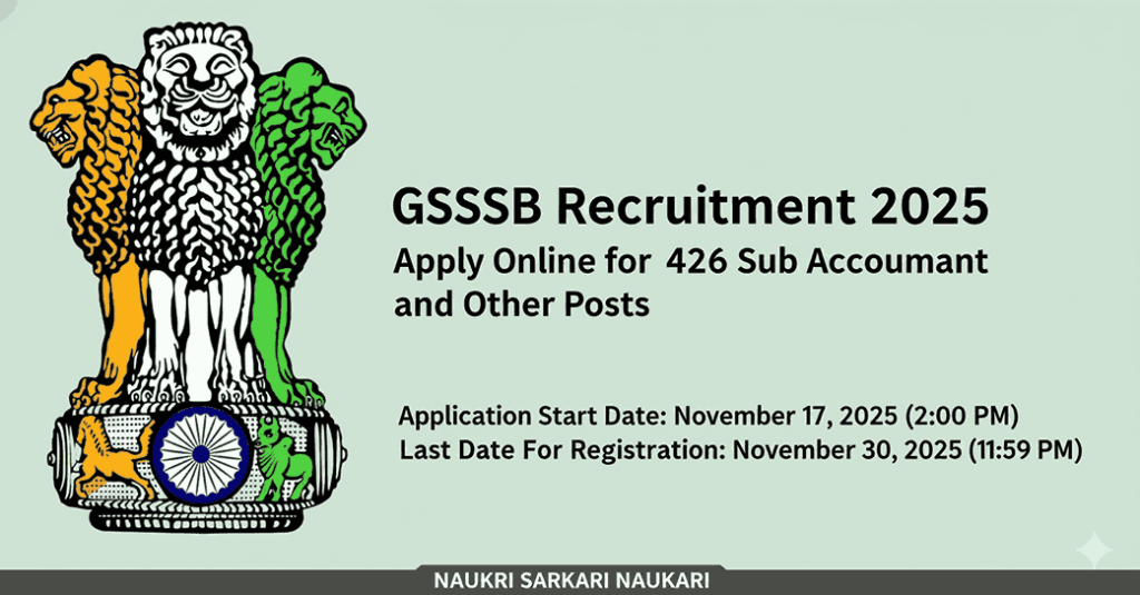 GSSSB Recruitment 2025 
