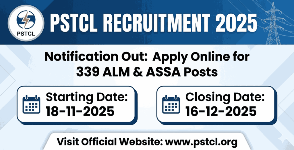 PSTCL Recruitment 2025 
