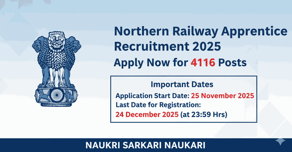 Northern Railway Apprentice Recruitment 2025: 

