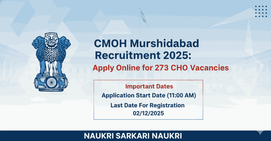 CMOH Murshidabad Recruitment 2025: 
