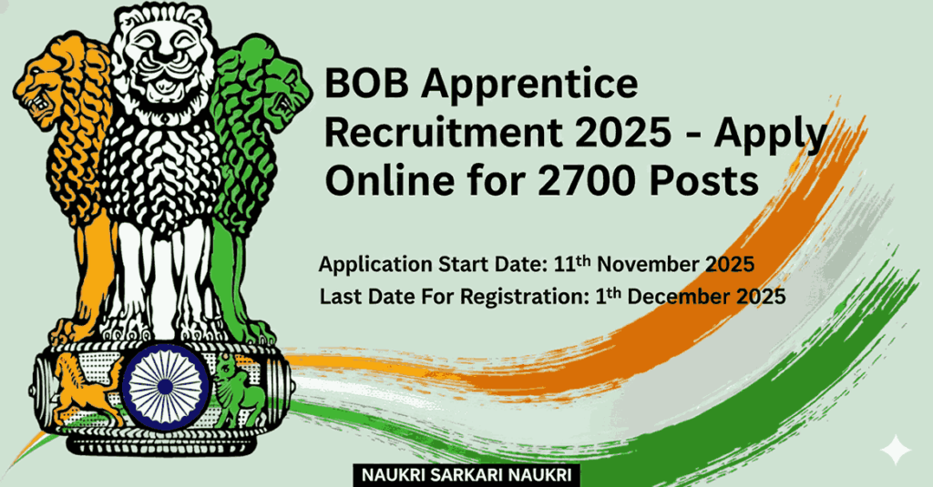 BOB Apprentice Recruitment 2025 
