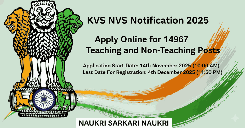 KVS NVS Notification 2025