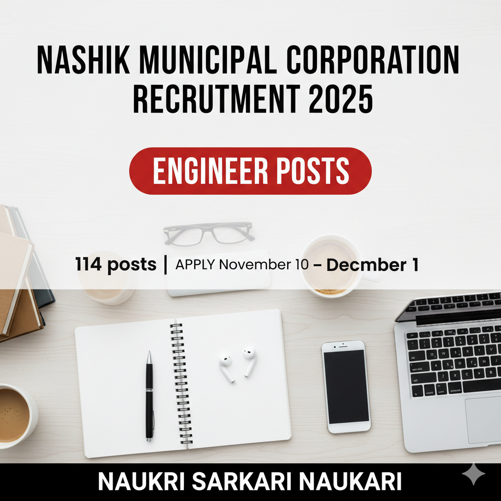 Nashik Municipal Corporation Recruitment 2025 - Apply Online for 114 Engineer Posts
