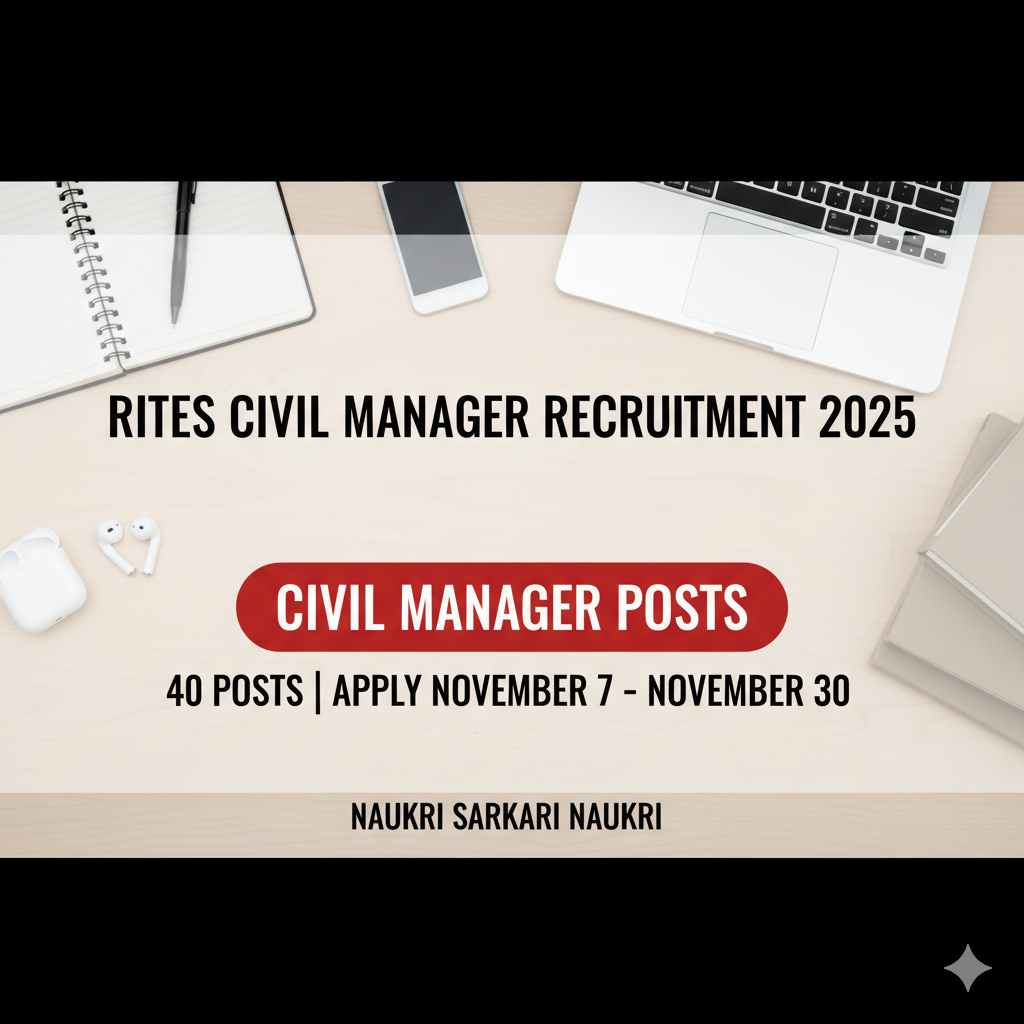 RITES Civil Manager Recruitment 2025