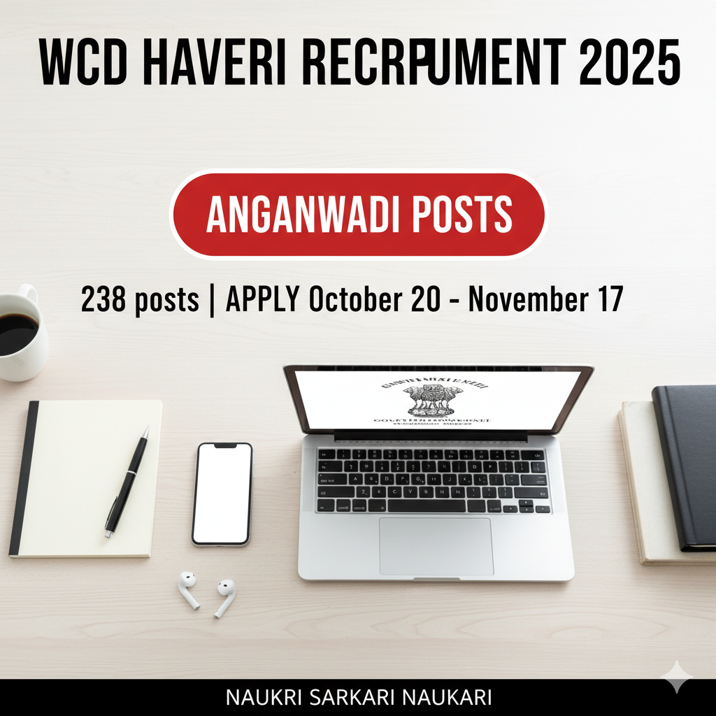 WCD Haveri Recruitment 2025 
