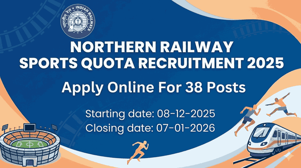 Northern Railway Sports Quota Recruitment 2025 
