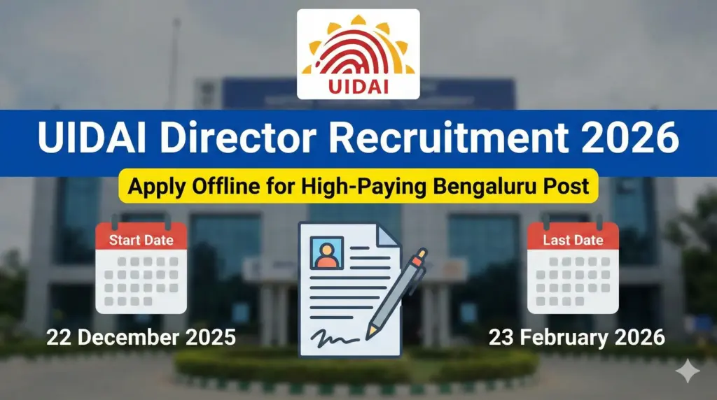 UIDAI Director Recruitment 2026 
